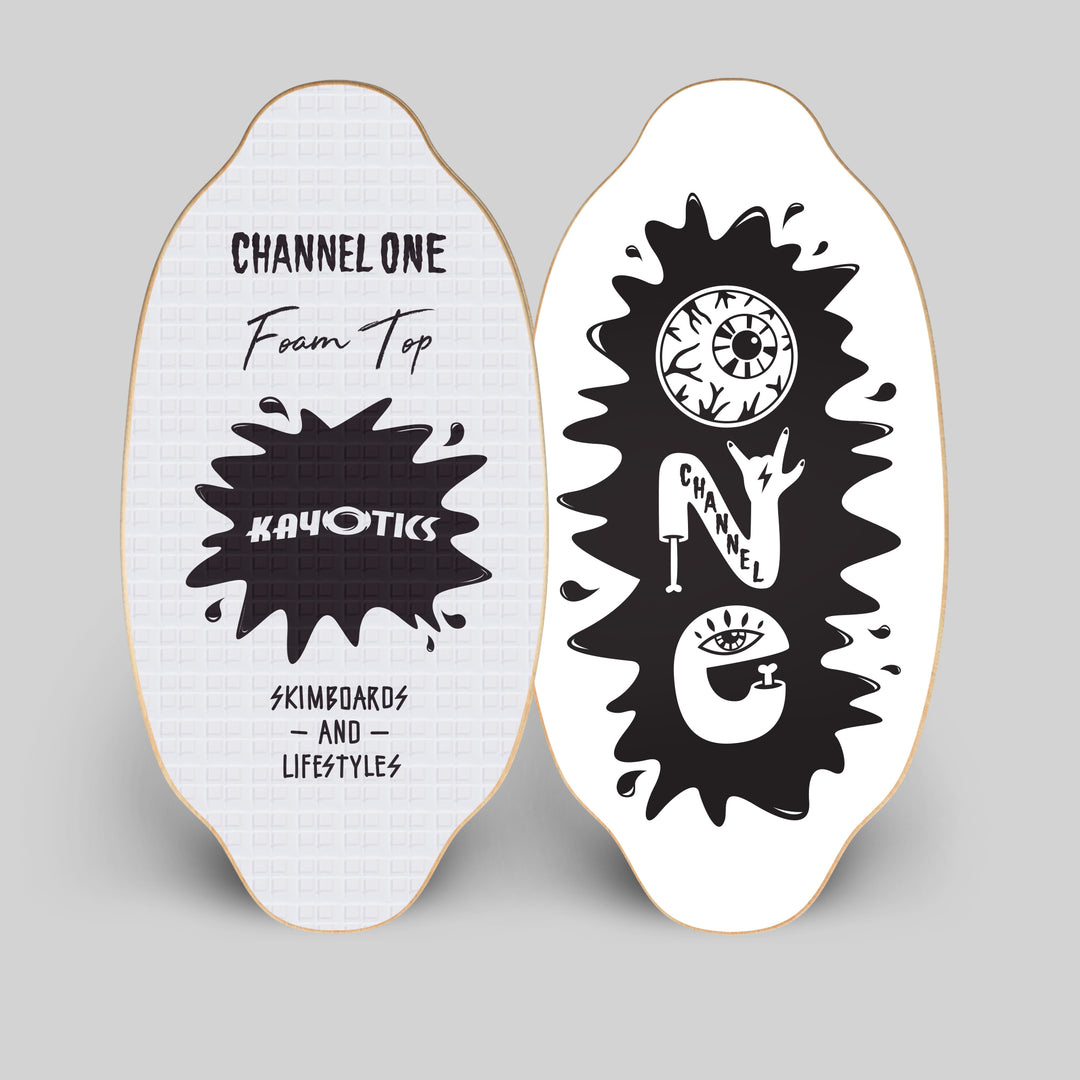 フラットスキム Kayotics Channel-one サーフワックス付き Channel-One-HeatMap--top-and-